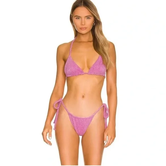 Frankie's Bikinis Lavender Triangle Bikini - Picture 1 of 9